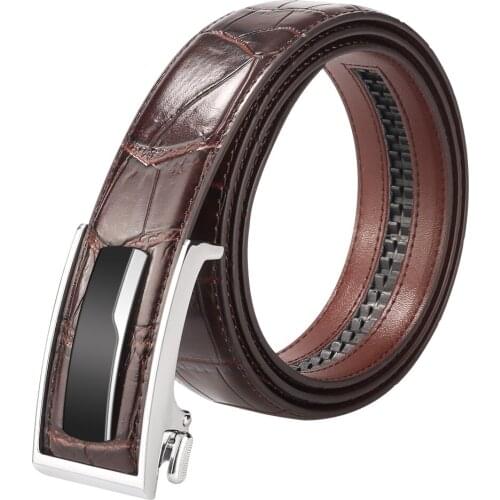 Luxury Brand New Crocodile Pattern Cow Genuine Leather Belt for Men High Quality Belts Fashion Designer Luxury Men Strap Jeans