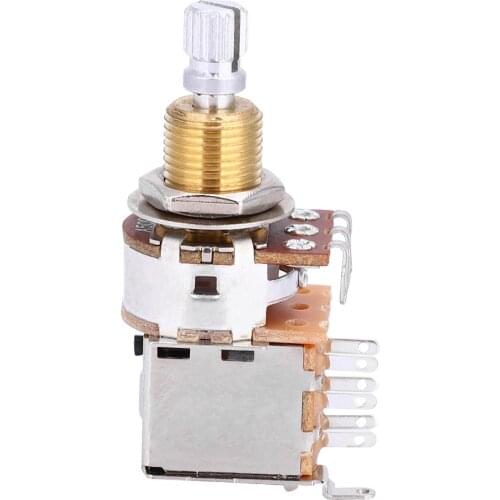 Guitar Switch Knob A500K Push Button Switch Potentiometer Electric Guitar Linear Potentiometer Tone Button Pot Pickup Switch