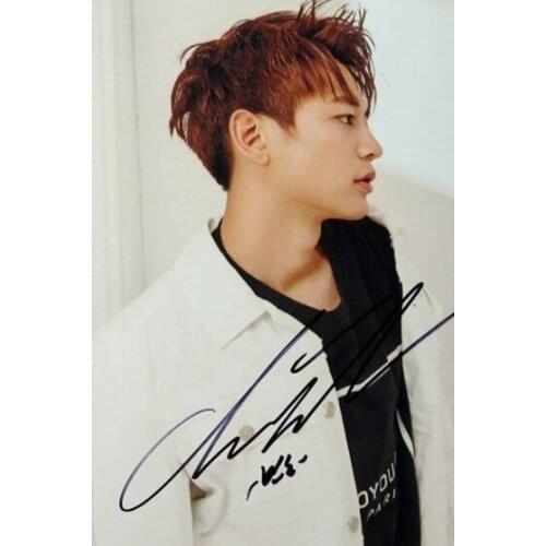 Hand signed SHINEE Min Ho autographed The Story of Ligh photo 4*6 free shipping K-POP 052018