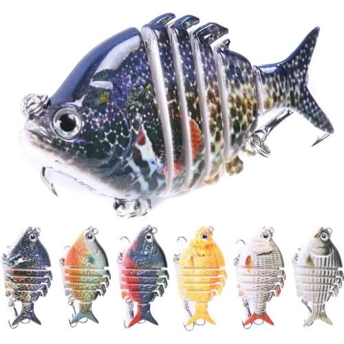 JM045 Minnow Luya Fishing Lure multi-section 6.35cm 9.3g 6 Segme Tilapia Bionic Artificial Hard FishhookSwimbait Spinning Tackle