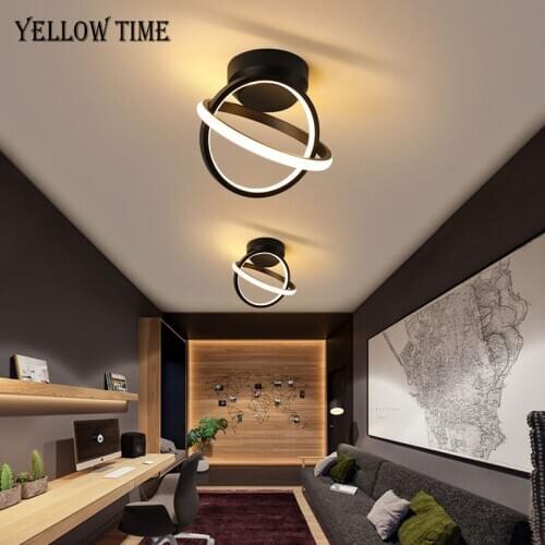 Modern Led Chandeliers Decoraction Black White Chandelier Lighting For Living room Bedroom Kitchen Aisle Ceiling Lamp Fixtures