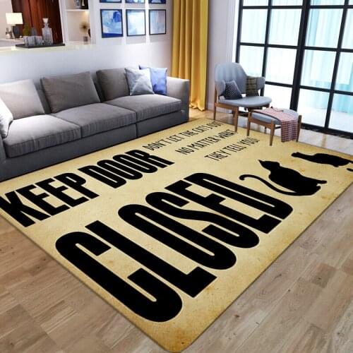 Modern Girl Bedroom Room Bedside sofa carpet for living room keep door closed printed home floor mat non-slip kids play area rug