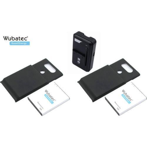 Wubatec 2x 6400mAh BL-44E1F Extended Battery Back Cover + Universal Charger For LG V20 H990 F800 VS995 US996 LS997 H910 H918