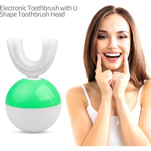 360 Degree Sonic Electric Toothbrush New Upgrade Generation Blue Light Intelligent Memory Tooth Brush Inductive Charging U Type