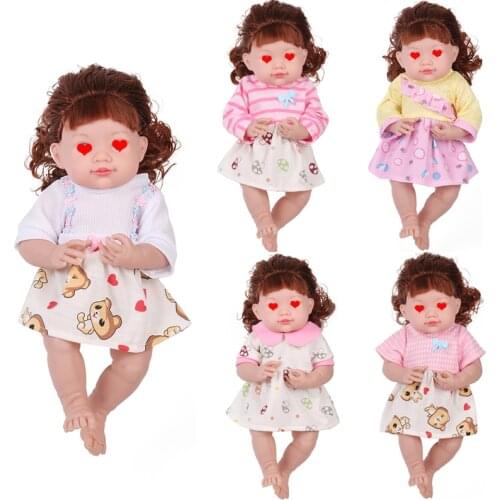 5Pcs Doll Clothes Dress For 13-14Inch American Doll Girl 36Cm Baby New Born Clothing Accessories Gifts For Baby Girl Toys