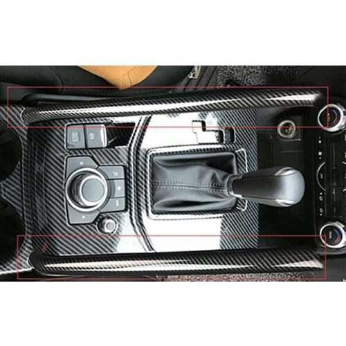 ABS Plastic For Mazda CX-5 2017-2020 Car Accessories Car Gear Shift Knob Left And Right Guard Frame Cover Trim Car Styling 2pcs