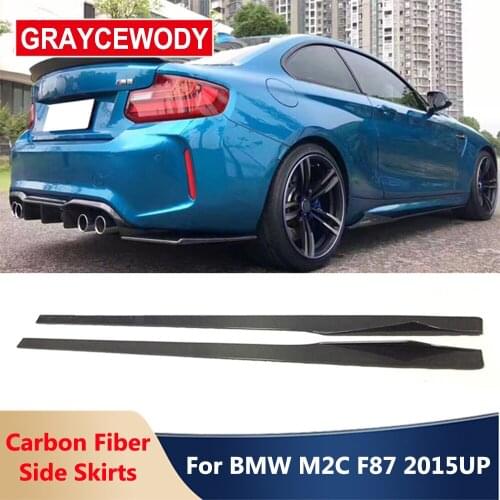 Real Carbon Fiber Car Side Skirts Door Aprons Protectpr For BMW 4 Series F32 F33 F36 Coupe Sedan Car 2013-2020 Body Kits Modify