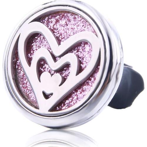Super Heart Car Air Diffuser Stainless Steel Vent Freshener Car Essential Oil Diffuser Perfume Aromatherapy Necklace Open Locket