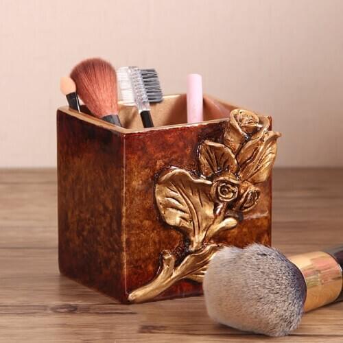 Free shipping flower desktop pen holder Desk Organizer