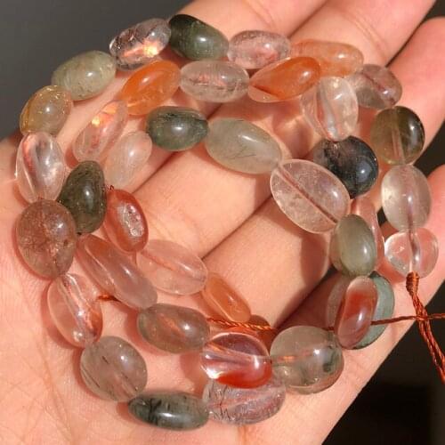 8-10mm Natural Mix Rutilated Quartzs Stone Beads Rondelle Loose Spacer Beads for Jewellery Making Bracelet Necklace15