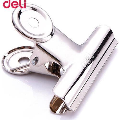 Deli 6 piece/Lot Metal Binder Clips 18.2mm Notes Letter Paper Clip Office School Supplies Silver Colours Fashion Clips