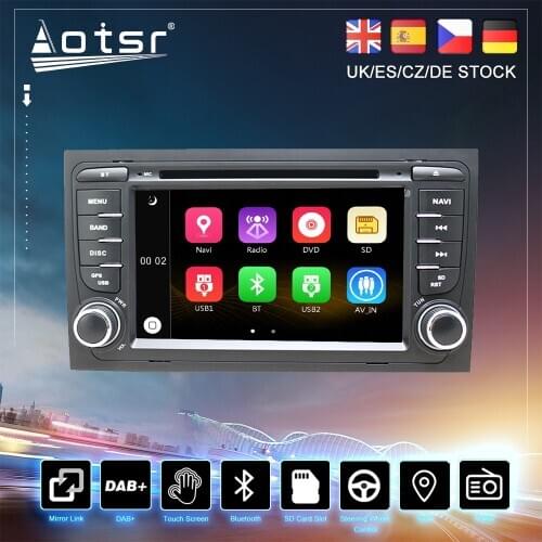 For Audi A4 B8 B6 B7 S4 8E 8H 8F B9 Seat Exeo 2002-2008 Car DVD GPS Navigation Radio Stereo Auto Multimedia Player HeadUnit 2DIN