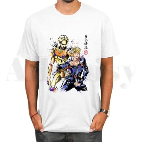 JoJo Bizarre Adventure T Shirts Fashion Men and Women T-shirt Short Sleeve Unisex Japanese Anime Tshirt Streetwear