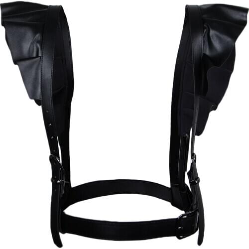 Leather Tassel Suspenders Waist Band Tied Waspie Corset Underbust Belt