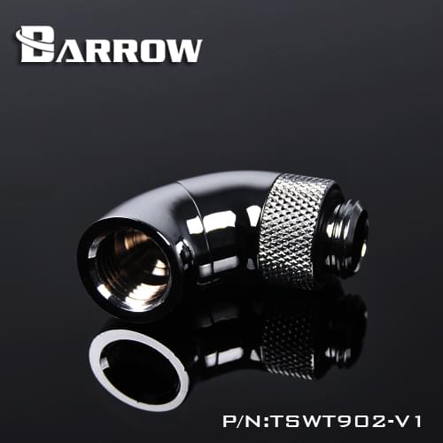 Barrow G1 / 4 White Black Silver Dual Rotary 90-Degree rotatable IG1 / 4 extender water cooling fittings TSWT902-V1