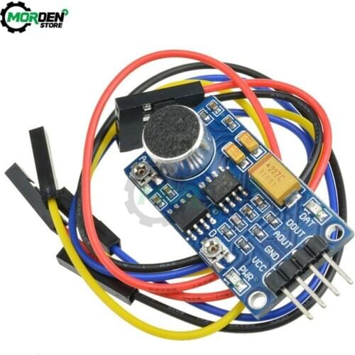 LM386 Audio Power Amplifier Module Sound Detection Sensor Voice Sensor Board for Ambient Sound Detection Compatible with Arduino