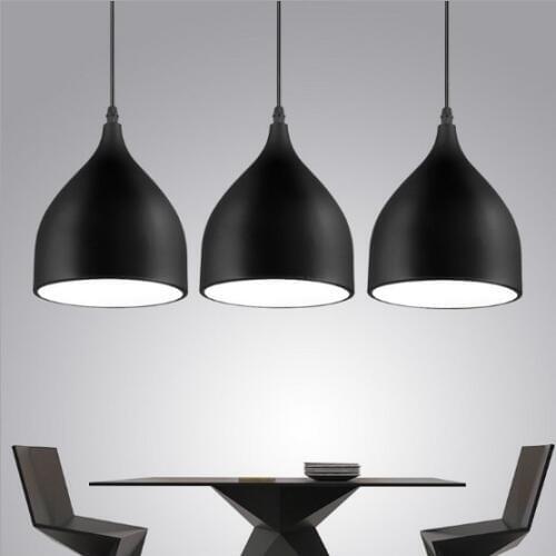 Restaurant chandelier three dining room lamp creative personality cafe light kitchen light single head bar lamp simple modern