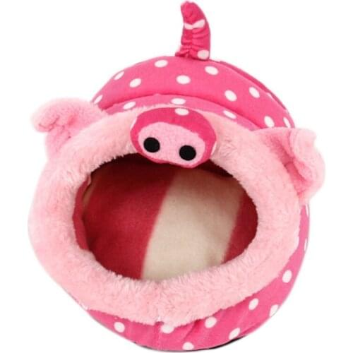 Small Pet Cage For Hamster Accessories Bed Mouse Cotton House Small Animal Nest Winter Warm For Rodent/Guinea Pig/Rat/Hedgehog