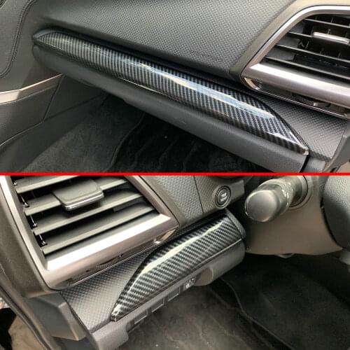 Carbon Fiber Interior Dashboard Trims Strips Accessories For Subaru Forester 2019 2020