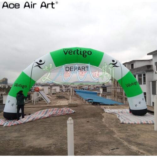 Half circular arch 8m W inflatable curved arch,start finish line,deft design athletic events arch/gate with logos for sale