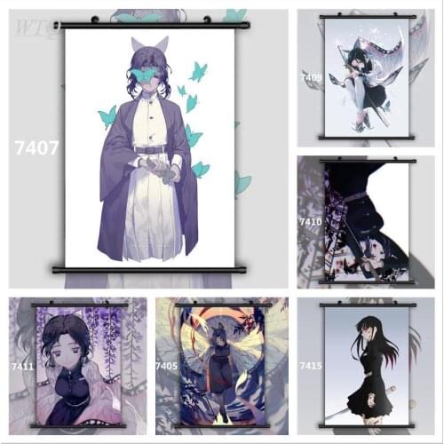 Demon Slayer Kimetsu No Yaiba Kochou Shinobu Tsuyuri Kanawo Anime Posters Canvas Painting Wall Decor Wall Art Picture Home Decor