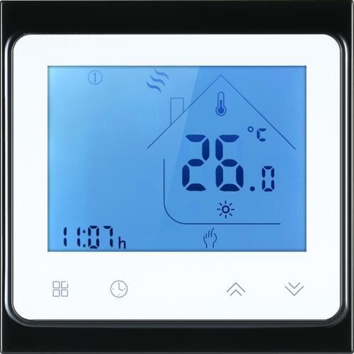 Programmable Heating Temperature Controller For Water with Touchscreen LCD Display Weekly Energy Saving Temperature Controller