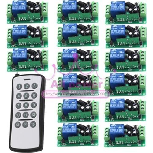 RF Remote Control Switch Wireless Remote Switch 12V 1CH Remote ON-OFF 315Mhz/433Mhz 10A RF Relay