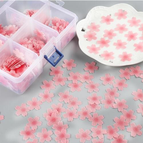 Edible Wafer Paper Flowers For Cake Lollipops Decorations oblea comestible Japanese Sakura Cakes Decorating Tools