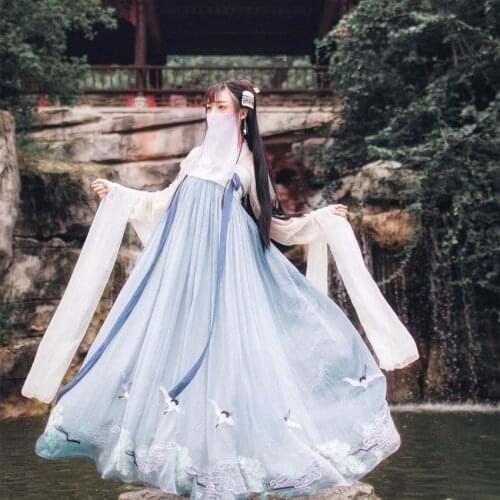 Traditional Chinese Clothing Women Hanfu Fairy Dress Ancient Han Dynasty Princess Classical Dance Costume Festival Outfit