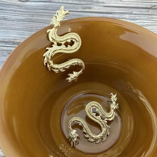 Trend 2020 Statement Vintage Unique Long Big Large Dragon Earrings Totem Drop Pendants Aesthetic Animal Metal Gold Earring Gift