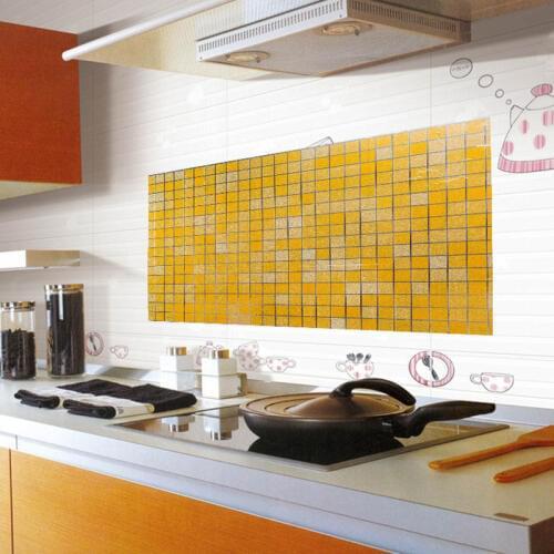 Cokytoop Waterproof Wall Sticker For Cabinet Stove Mosaic Cartoon Aluminium Foil For Kitchen Tile Anti Oil Splatter Sticker
