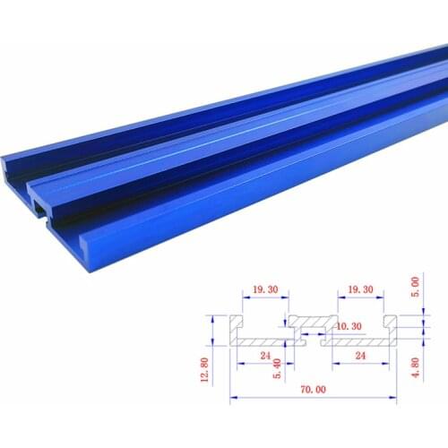Woodworking Chute Aluminium Alloy T-tracks Model 70 T Slot and Standard Miter Track Stop Track Fence for Workbench Router Table