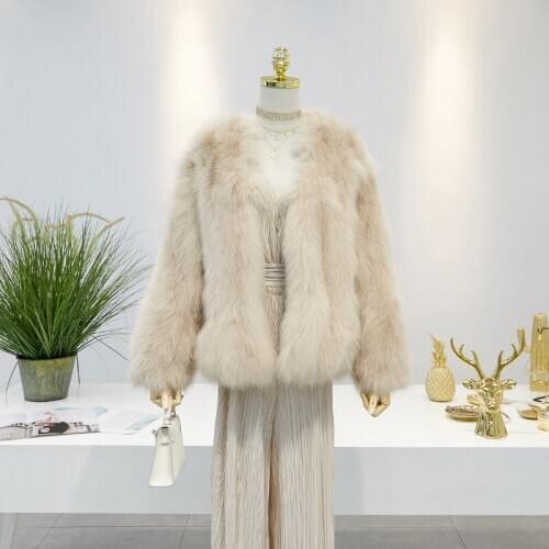 Winter Warm Real Fox Fur Coat Women Clothes Fashion Vintage Korean Coats Slim Sweet Style Jacket Manteau Femme Hiver ZL524