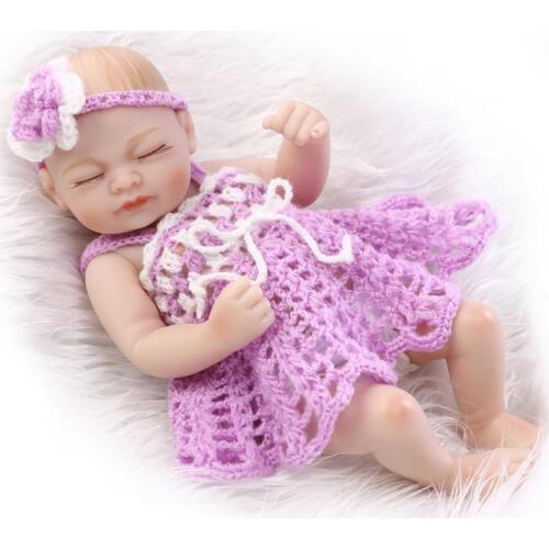 27cm Lovely Reborn Dolls Princess Doll Lifelike Baby Full Silicone Toys Sleeping Shower Doll Boy Girl Brinquedos Childrens Toys