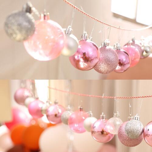 4cm 6cm 8cm Wedding Hanging Decorations Christmas Balls Ornaments for Home Wall Decor Wedding Party Supplies Accessories