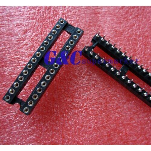 50pcs 28Pin DIP28 SIP Round IC Sockets Adaptor Solder Type gold plated machined diy electronics