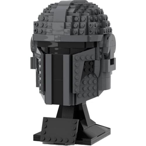 608PCS Statue Of Mandano Helmet Building Blocks Moc Brick Kid Gift And Educational Toys For Children