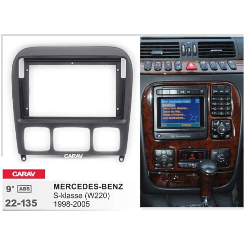 9" Car Stereo Fascia Dash Panel for MERCEDES-BENZ S-klasse (W220) 1998-2005 22-135