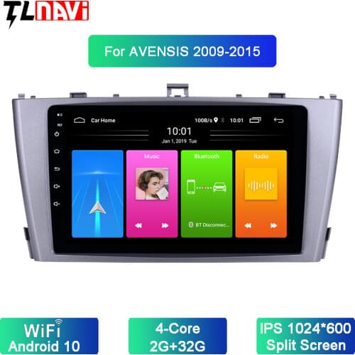 9 inch Android 10 car radio gps Multimedia player For 1Toyota Avensis 2009-2013 dvd navigation navi stereo BT