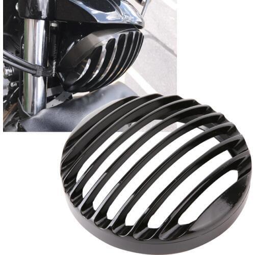 Motorcycle accessories 5.75" Headlight Led Motorcycle 5 3/4" Led Headlights Grill Cover Kit for Sportster 883 XL1200 Iron