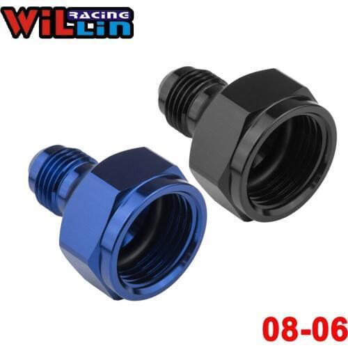 WILLIN - Aluminum Reducer Expander Fitting Adaptor AN08 Female to AN06 Male Reducer Fitting Expander Hose Fitting Adaptor
