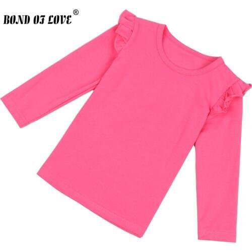 Children Clothes Boy Girls Long Sleeve T-shirt Childrens Solid Color T-shirt Bottoming Shirt Spring and Summer Autumn T-shirt