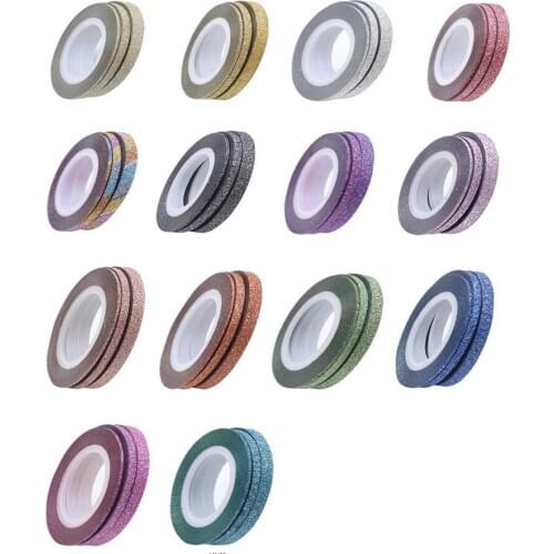 DIY 14 Assorted Colors Rolls Striping Tape Line 3D Nail Art Tape Decoration