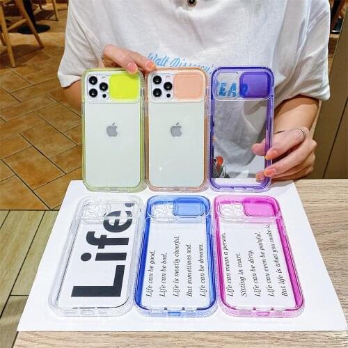 For iphone13 phone case camera protection 12 pro max transparent tpu 2 in 1 protective back cover