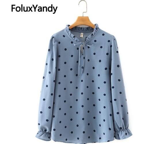 Блузки в горошек FoluxYandy China At AliExpress