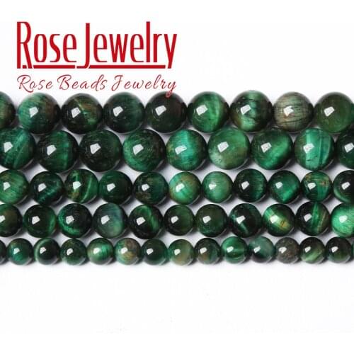 Natural Green Tiger Eye Stone Round Loose Beads Stone For Jewelry Making Bead Diy Bracelet Necklace Accessories 4 6 8 10 12 14mm