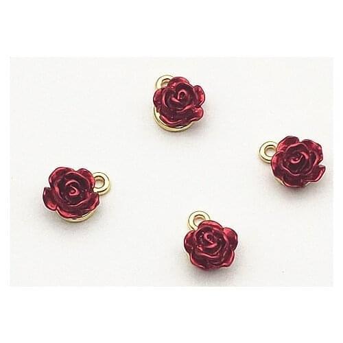 New arrival! 11x8mm 100pcs Zinc Alloy Flower Pendants/charm for Earrings DIY parts,Jewelry Accessories Findings & Components