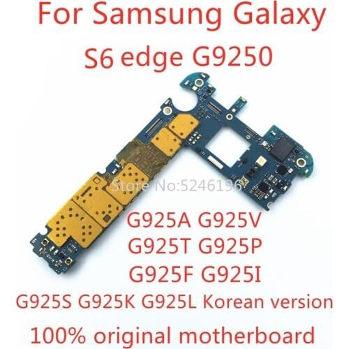Apply to For Samsung Galaxy S6 edge G9250 G925F G925A G925V G925T G925P G925S 32GB original unlocked motherboard replacement
