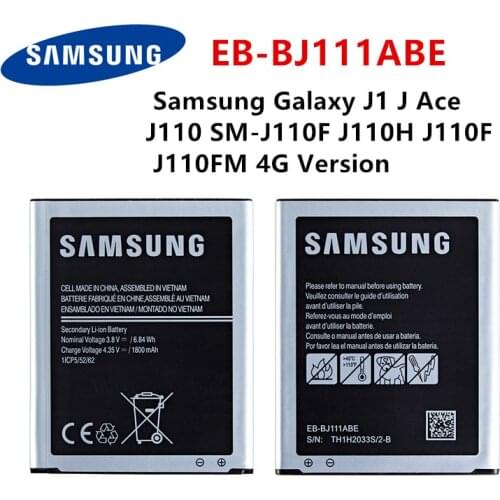SAMSUNG Orginal EB-BJ111ABE 1800mAh Battery For Samsung Galaxy J1 J Ace J110 SM-J110F J110H J110F J110FM 4G Version