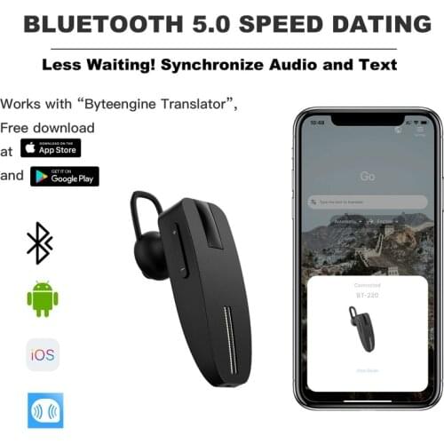 Latest Peiko Smart Online Photo Translator Translator Translator Instantly Wireless Bluetooth Translator Headset Travel Business